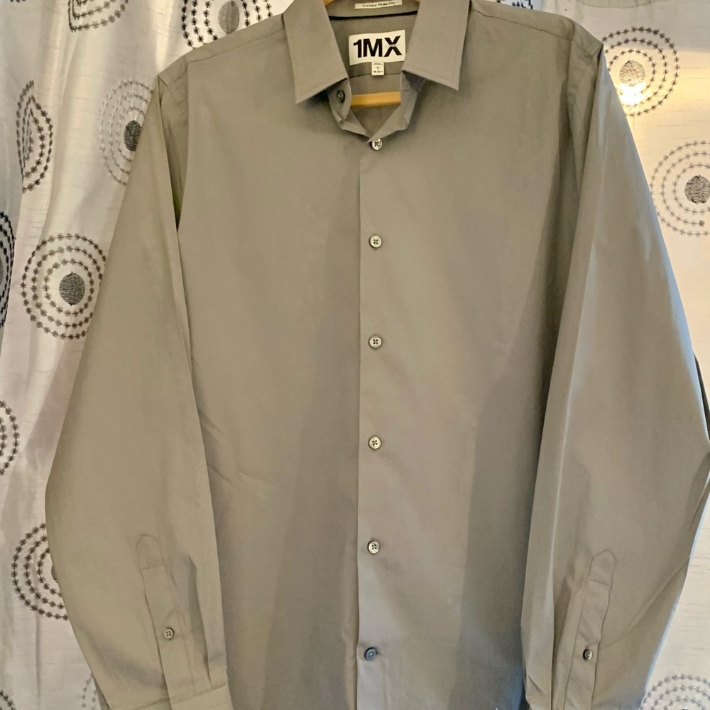 EXPRESS Mens 1MX Extra Slim Fit Button Up Shirt